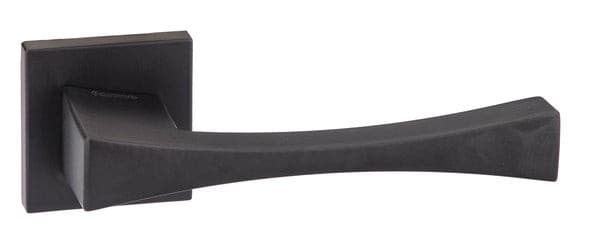 Atlantic Handles Matt Black Forme Artemide Designer Lever on Minimal Square Rose