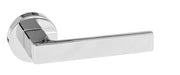 Atlantic Handles Polished Chrome Forme Asti Designer Lever on Minimal Round Rose