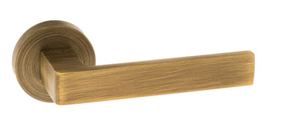 Atlantic Handles Yester Bronze Forme Asti Designer Lever on Minimal Round Rose