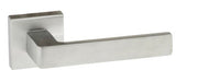 Atlantic Handles Satin Chrome Forme Asti Designer Lever on Minimal Square Rose