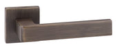 Atlantic Handles Urban Bronze Forme Asti Designer Lever on Minimal Square Rose