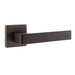 Atlantic Handles Urban Dark Bronze Forme Asti Designer Lever on Minimal Square Rose