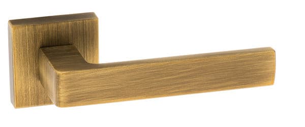 Atlantic Handles Yester Bronze Forme Asti Designer Lever on Minimal Square Rose