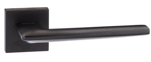 Atlantic Handles Matt Black Forme Boston Designer Lever on Minimal Square Rose