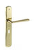 Atlantic Handles Polished Brass Forme Brigette Solid Brass Key Lever on Backplate