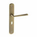 Atlantic Handles Yester Bronze Forme Brigette Solid Brass Key Lever on Backplate