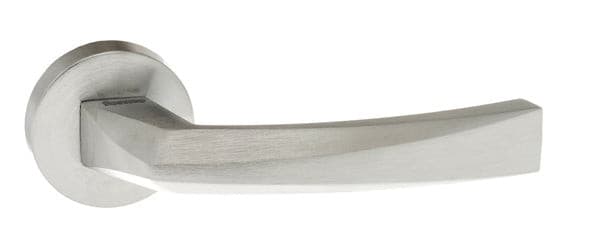 Atlantic Handles Forme Crystal Designer Lever on Minimal Round Rose