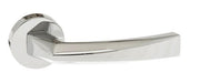 Atlantic Handles Polished Chrome Forme Crystal Designer Lever on Minimal Round Rose