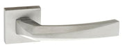 Atlantic Handles Forme Crystal Designer Lever on Minimal Square Rose