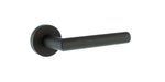 Atlantic Handles Urban Dark Bronze Forme Elle Designer Lever on Minimal Round Rose