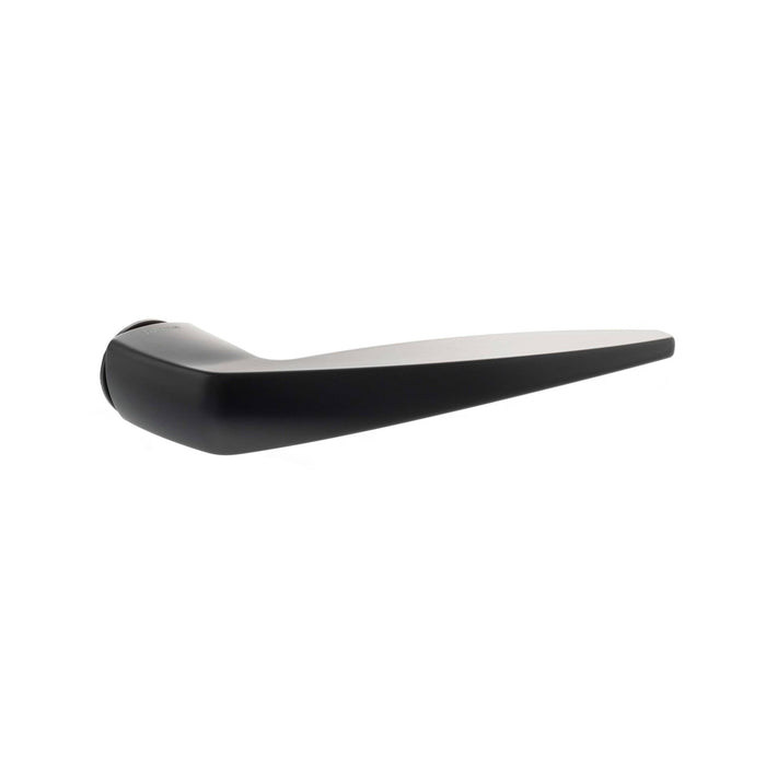 Atlantic Handles Matt Black Forme Foglia Lever Door Handle on Concealed Round Rose – Available in 3 finishes