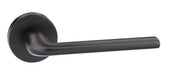 Atlantic Handles Matt Black Forme Milly Designer Lever on Minimal Round Rose