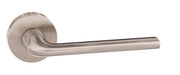 Atlantic Handles Satin Nickel Forme Milly Designer Lever on Minimal Round Rose