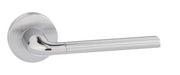 Atlantic Handles Satin Chrome/Polished Chrome Forme Milly Designer Lever on Minimal Round Rose