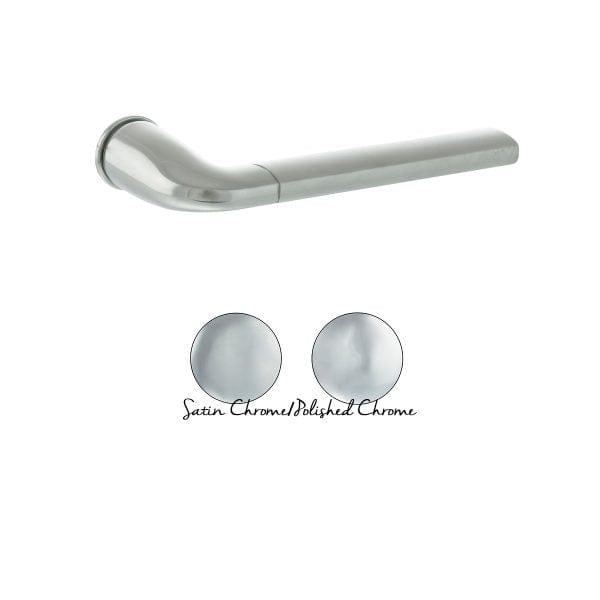 Atlantic Handles Satin Chrome Forme Milly Lever Door Handle on Concealed Round Rose – Satin Chrome/Polished Chrome