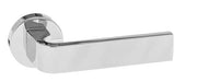 Atlantic Handles Polished Chrome Forme Monza Designer Lever on Minimal Round Rose