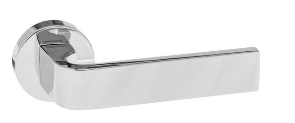 Atlantic Handles Polished Chrome Forme Monza Designer Lever on Minimal Round Rose