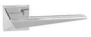 Atlantic Handles Polished Chrome Forme Naxos Designer Lever on Minimal Square Rose