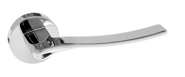 Atlantic Handles Polished Chrome Forme Olimpia Designer Lever on Minimal Round Rose