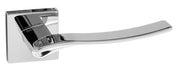 Atlantic Handles Polished Chrome Forme Olimpia Designer Lever on Minimal Square Rose