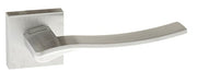 Atlantic Handles Satin Chrome Forme Olimpia Designer Lever on Minimal Square Rose