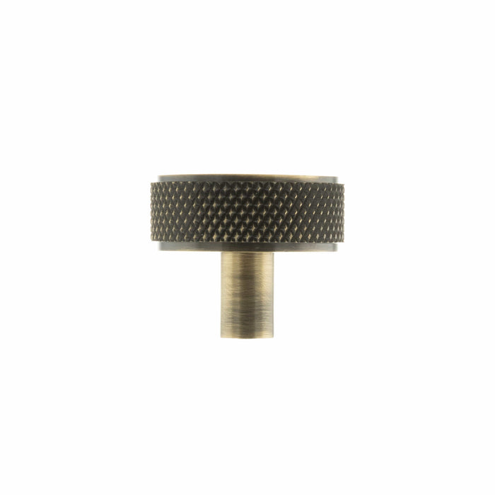 Atlantic Cupboard Knob Antique Brass Hargreaves Disc Knurled Cabinet Knob