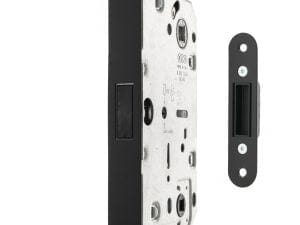 Atlantic Sash Locks Matt Black Magnetic Bathroom Lock 60mm backset