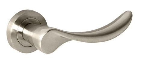 Atlantic Handles Satin Nickel Mediterranean Malaga Lever on Round Rose