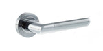 Atlantic Handles Satin Chrome/Polished Chrome Mediterranean Santorini Lever on Round Rose