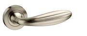 Atlantic Handles Satin Nickel Mediterranean Terassa Lever on Round Rose