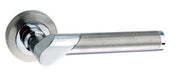 Atlantic Handles Satin Nickel/Polished Chrome Mediterranean Tunis Lever on Round Rose