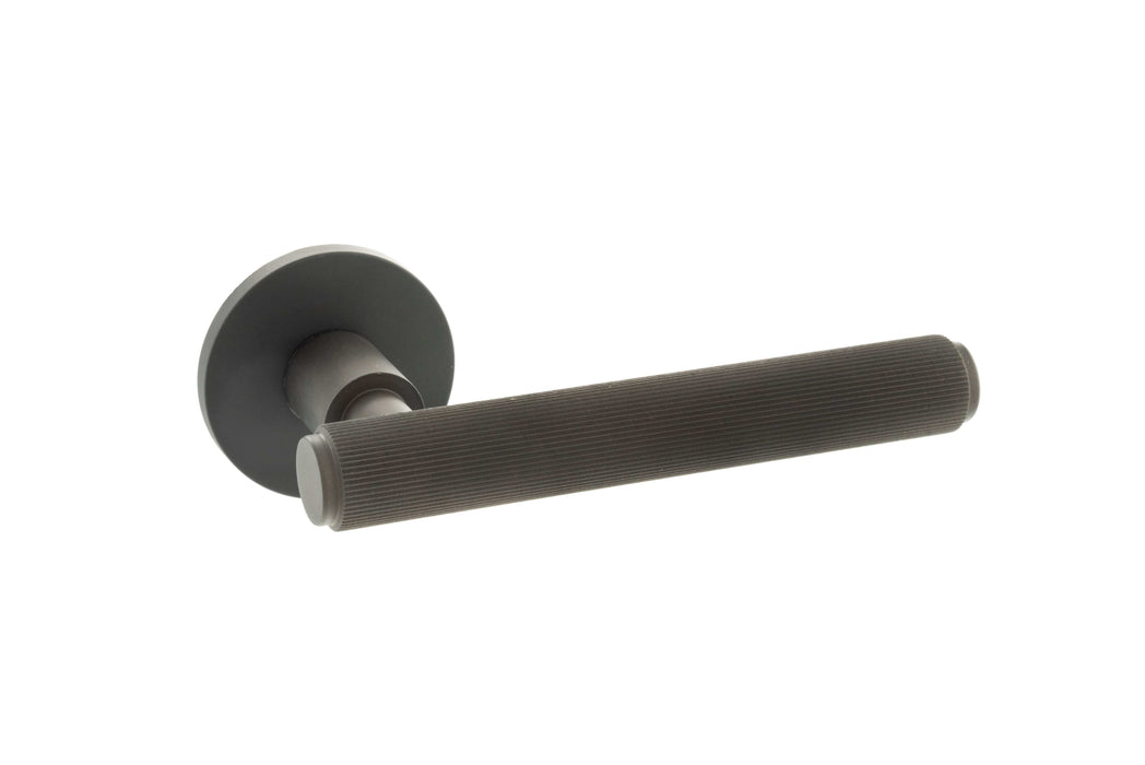 Atlantic Handles Millhouse Brass Stephenson Designer Lever on 5mm Slimline Round Rose