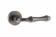 Atlantic Handles Matt Gun Metal Old English Durham Lever on Round Rose