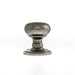 Atlantic Cupboard Knob Distressed Silver Old English Harrogate Solid Brass Mushroom Mortice Knob on Concealed Fix Rose