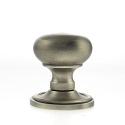 Atlantic Cupboard Knob Matt Gun Metal Old English Harrogate Solid Brass Mushroom Mortice Knob on Concealed Fix Rose