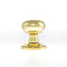 Atlantic Cupboard Knob Polished Brass Old English Harrogate Solid Brass Mushroom Mortice Knob on Concealed Fix Rose