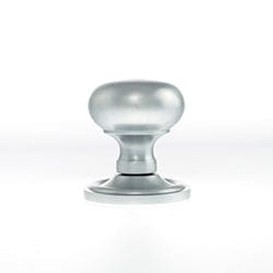 Atlantic Cupboard Knob Satin Chrome Old English Harrogate Solid Brass Mushroom Mortice Knob on Concealed Fix Rose