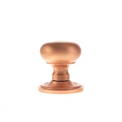 Atlantic Cupboard Knob Urban Satin Copper Old English Harrogate Solid Brass Mushroom Mortice Knob on Concealed Fix Rose