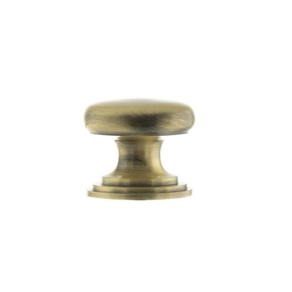 Atlantic Cupboard Knob Antique Brass Old English Lincoln Solid Brass Victorian Cabinet Knob 32mm on Concealed Fix