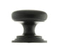 Atlantic Cupboard Knob Matt Black Old English Lincoln Solid Brass Victorian Cabinet Knob 32mm on Concealed Fix