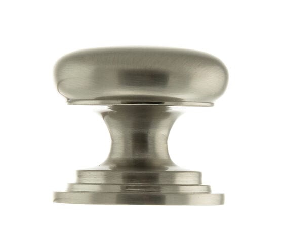 Atlantic Cupboard Knob Satin Nickel Old English Lincoln Solid Brass Victorian Cabinet Knob 32mm on Concealed Fix