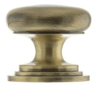 Atlantic Cupboard Knob Antique Brass Old English Lincoln Solid Brass Victorian Cabinet Knob 38mm on Concealed Fix