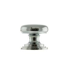 Atlantic Cupboard Knob Polished Chrome Old English Lincoln Solid Brass Victorian Cabinet Knob 38mm on Concealed Fix