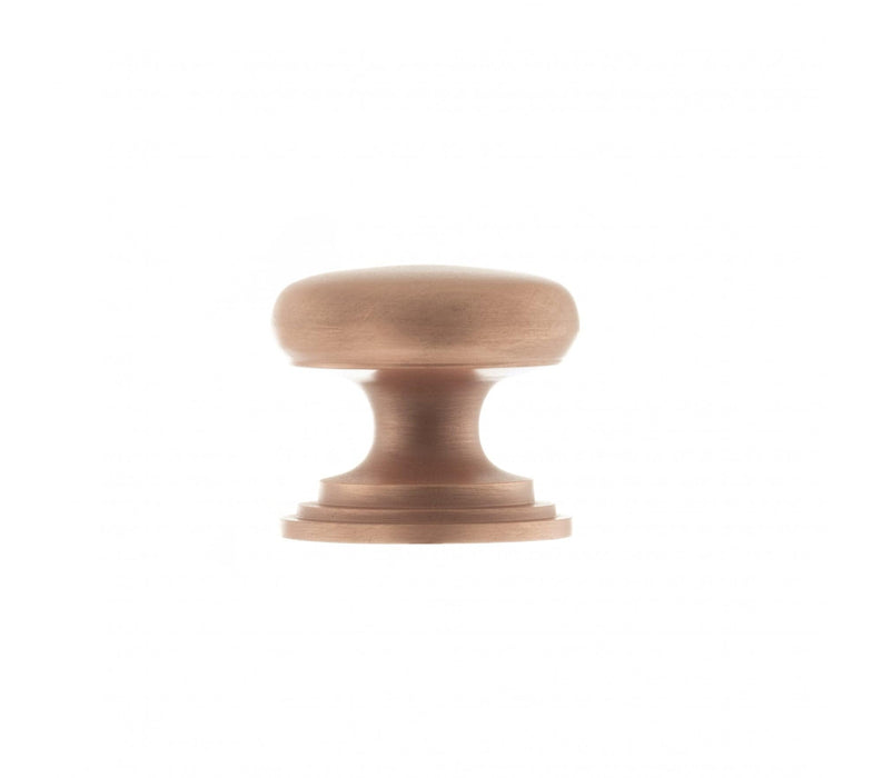 Atlantic Cupboard Knob Urban Satin Copper Old English Lincoln Solid Brass Victorian Cabinet Knob 38mm on Concealed Fix