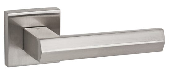 Atlantic Handles Satin Nickel Senza Pari Davoli Designer Lever on Flush Square Rose