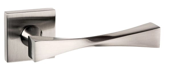 Atlantic Handles Satin Nickel Senza Pari Guido Designer Lever on Flush Square Rose