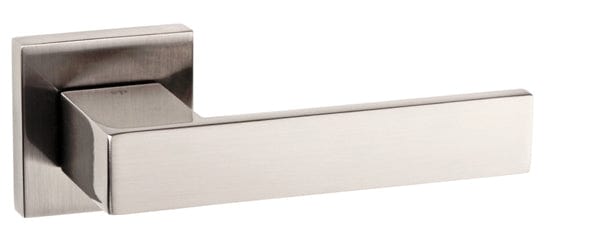 Atlantic Handles Satin Nickel Senza Pari Panetti Designer Lever on Flush Square Rose