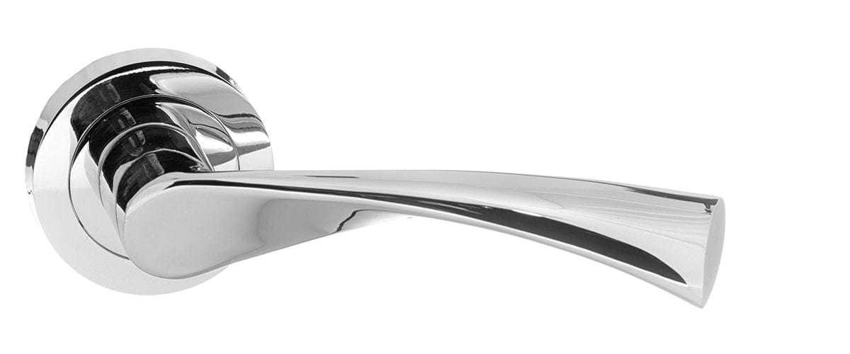 Atlantic Handles Polished Chrome STATUS Colorado Lever on Round Rose