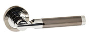 Atlantic Handles Black Nickel/Polished Chrome STATUS Dakota Lever on Round Rose