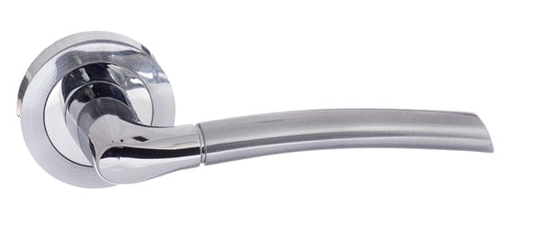 Atlantic Handles Satin Chrome/Polished Chrome STATUS Indiana Lever on Round Rose